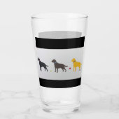 Labrador Retriever Bierglas Glas (Rückseite)