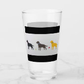 Labrador Retriever Bierglas Glas (Vorderseite)