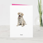 Labrador Retriever Birthday Gelbe Labrador Welpenh Karte (Rückseite)