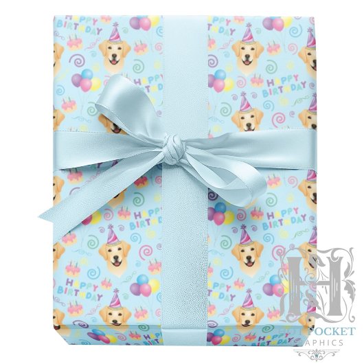 Labrador Retriever Birthday Gift Wrapping Paper Geschenkpapier