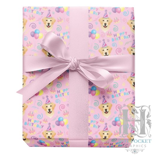 Labrador Retriever Birthday Gift Wrapping Paper Geschenkpapier