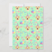 Labrador Retriever Birthday Invitation Green Einladung (Rückseite)