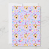 Labrador Retriever Birthday Invitation Purple Einladung (Rückseite)