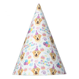Labrador Retriever Birthday Party Hat White Partyhütchen