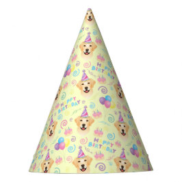 Labrador Retriever Birthday Party Hat Yellow Partyhütchen