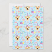 Labrador Retriever Birthday Party Invitation Blue Einladung (Rückseite)