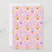 Labrador Retriever Birthday Party Invitation Pink Einladung (Rückseite)