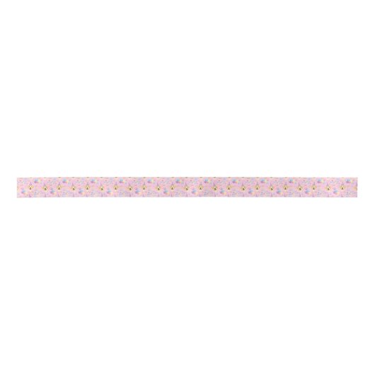 Labrador Retriever Birthday Satin Ribbon in Pink Satinband (Vorderseite)