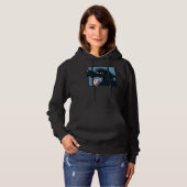 Labrador Retriever Black Face Blue Bg Hoodie (Vorne ganz)