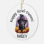 Labrador Retriever Black Lab Halloween Keramik Ornament (Links)