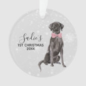 Labrador Retriever Black Lab Holiday Christmas Ornament (Vorderseite)