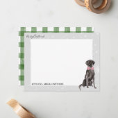 Labrador Retriever Black Lab Holiday Mitteilungska Mitteilungskarte (Vorderseite/Rückseite Beispiel)