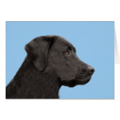 Labrador Retriever Black Painting Original Dog Art (Vorderseite (Horizontal))