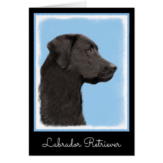 Labrador Retriever Black Painting Original Dog Art (Vorne)
