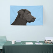 Labrador Retriever Black Painting Original Dog Art Banner (Messeveranstaltung)