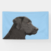 Labrador Retriever Black Painting Original Dog Art Banner (Horizontal)