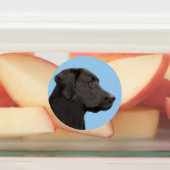 Labrador Retriever Black Painting Original Dog Art Etiketten (Befestigt)