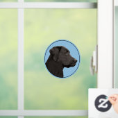 Labrador Retriever Black Painting Original Dog Art Fensteraufkleber (Zuhause)