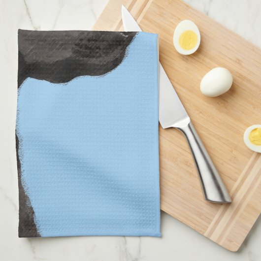 Labrador Retriever Black Painting Original Dog Art Handtuch (Viertel Falte)