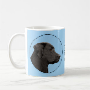 Labrador Retriever Black Painting Original Dog Art Kaffeetasse
