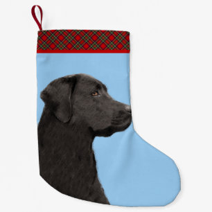 Labrador Retriever Black Painting Original Dog Art Kleiner Weihnachtsstrumpf