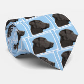 Labrador Retriever Black Painting Original Dog Art Krawatte (Gerollt)