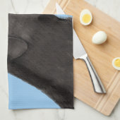 Labrador Retriever Black Painting Original Dog Art Küchentuch (Viertel Falte)