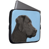Labrador Retriever Black Painting Original Dog Art Laptopschutzhülle (Vorne Rechts)