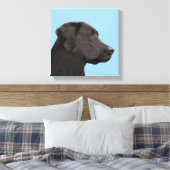 Labrador Retriever Black Painting Original Dog Art Leinwanddruck (Insitu (Schlafzimmer))