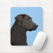 Labrador Retriever Black Painting Original Dog Art Mousepad (Mit Mouse)