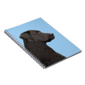 Labrador Retriever Black Painting Original Dog Art Notizblock (Rechte Seite)