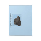 Labrador Retriever Black Painting Original Dog Art Notizblock (Rotiert)