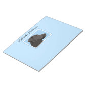 Labrador Retriever Black Painting Original Dog Art Notizblock (angewinkelt)