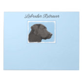 Labrador Retriever Black Painting Original Dog Art Notizblock (Vorderseite)