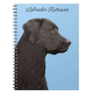 Labrador Retriever Black Painting Original Dog Art Notizblock