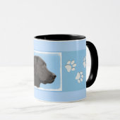 Labrador Retriever Black Painting Original Dog Art Tasse (VorderseiteRechts)
