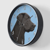 Labrador Retriever Black Painting Original Dog Art Uhr (Winkel)