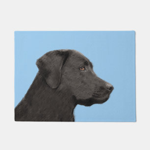 Labrador Retriever Black Painting Original Hund Ar Fußmatte