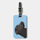 Labrador Retriever Black Painting Original Hund Ar Gepäckanhänger (Vorderseite vertikal)