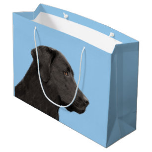 Labrador Retriever Black Painting Original Hund Ar Große Geschenktüte