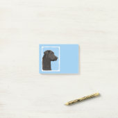 Labrador Retriever Black Painting Original Hund Ar Post-it Klebezettel (Auf Schreibtisch)