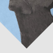 Labrador Retriever Black Painting Original Hund Ar Seidenpapier (Ausschnitt)