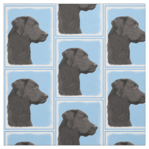 Labrador Retriever Black Painting Original Hund Ar Stoff