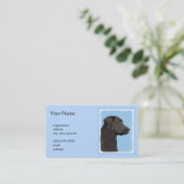 Labrador Retriever Black Painting Original Hund Ar Visitenkarte (Stehend Vorderseite)