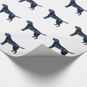 Labrador Retriever Black Watercolor Silhouette Geschenkpapier (Ecke)