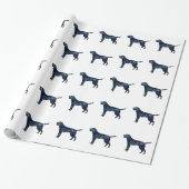 Labrador Retriever Black Watercolor Silhouette Geschenkpapier (Ungerollt)