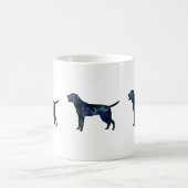 Labrador Retriever Black Watercolor Silhouette Kaffeetasse (Mittel)