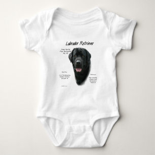Labrador Retriever (blk) History Design Baby Strampler