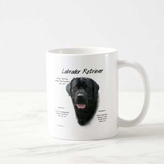 Labrador Retriever (blk) History Design Kaffeetasse (Rechts)