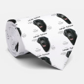 Labrador Retriever (blk) History Design Krawatte (Gerollt)